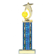 Trophies - #Softball Shooting Star Spinner D Style Trophy